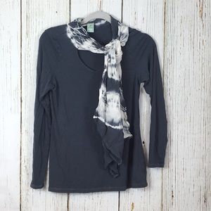G Scent Long Sleeve Shirt with Attached Scarf